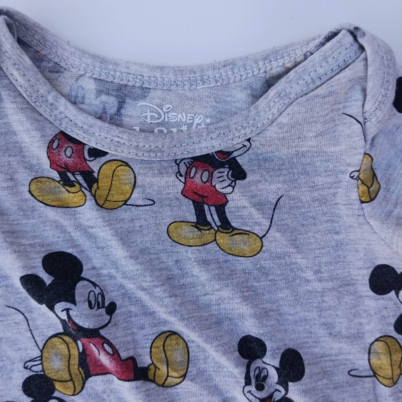 Disney Baby Size 3/6Months Gray Mickey Mouse Shirt Kids - Picture 3 of 8